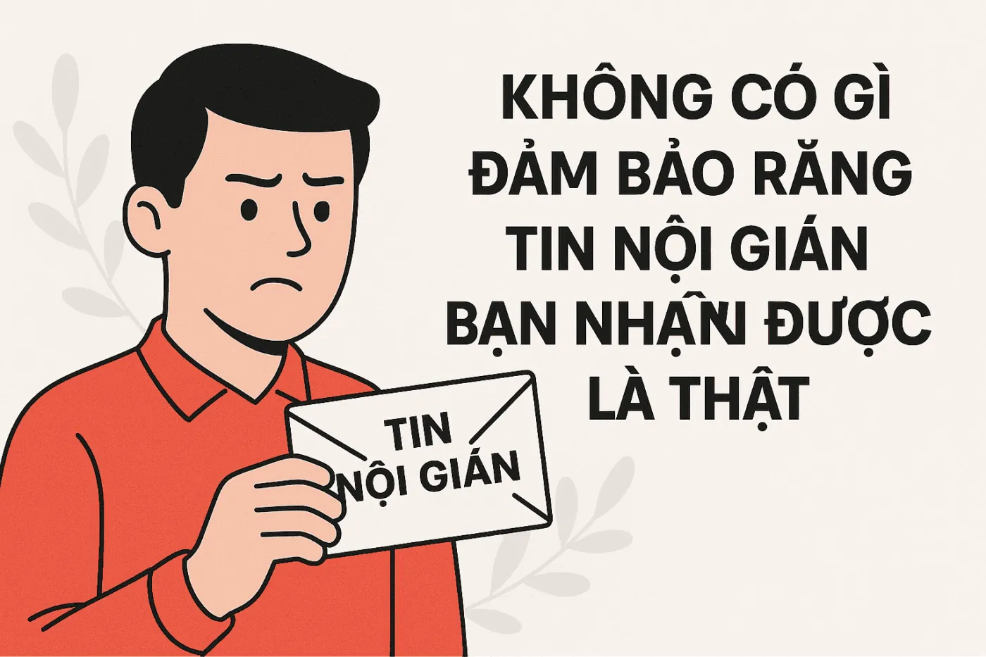 Không có gì đảm bảo rằng tin nội gián là gì bạn nhận được là thật